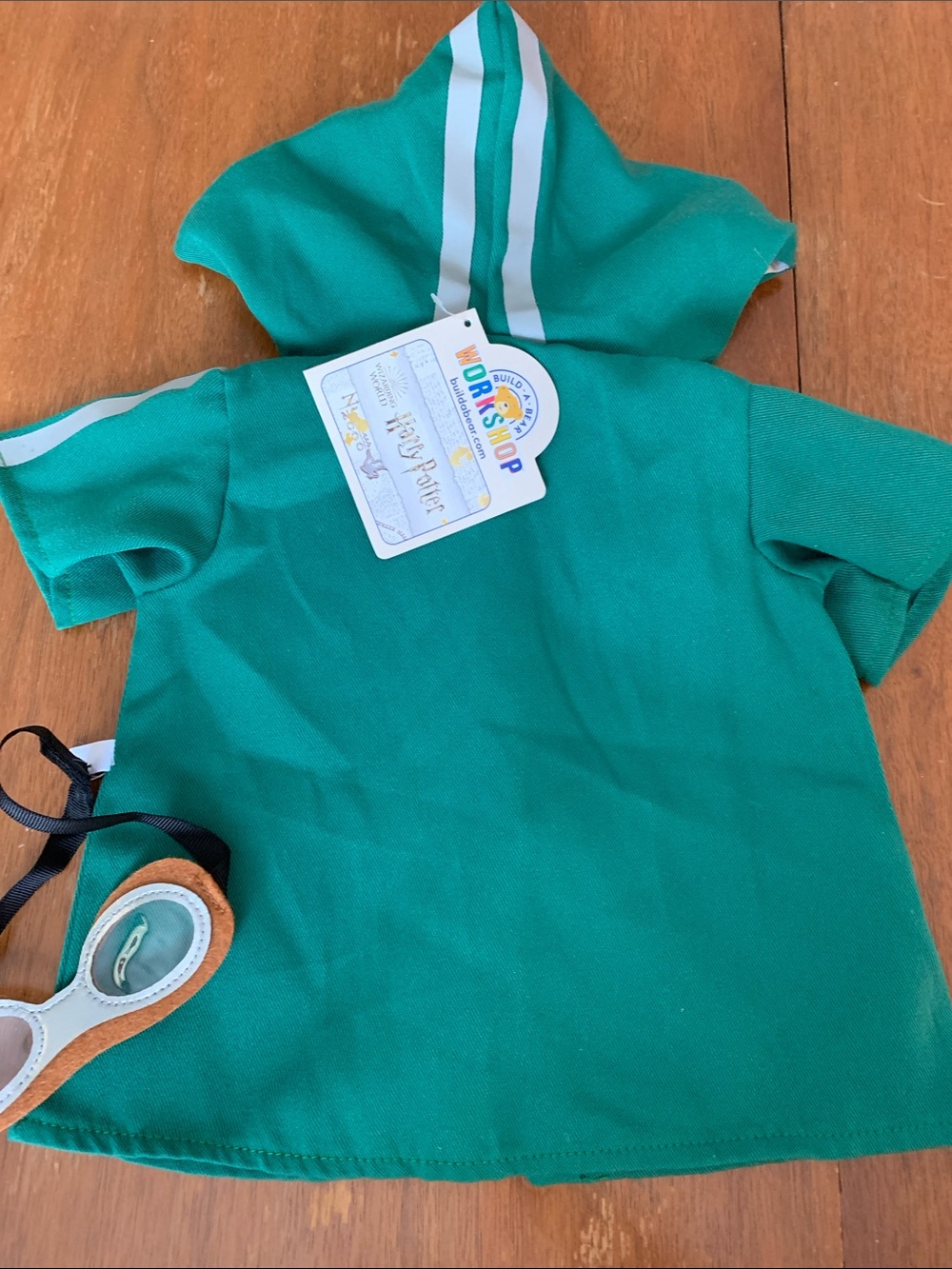 Build-A-Bear Green Slytherin Hooded Costume with Goggles - Picture 5 of 5